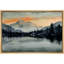 Paysage de forêt Woodland «Crimson Twilight Sunrise Mountain Lake» sur-99142231-99142233