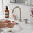 7.4" Modern Widespread Bathroom Sink Faucet 3 Hole, 2-Handle Bathroom Faucet With Drain Assembly-128879782
