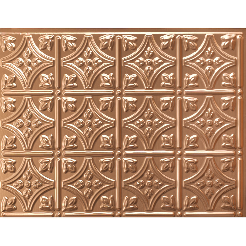 Ensemble de dosseret Savannah 18 po x 24 po - 5 tuiles, 2 garnitures en J et 1 garniture d'angle intérieure, Cuivre brossé