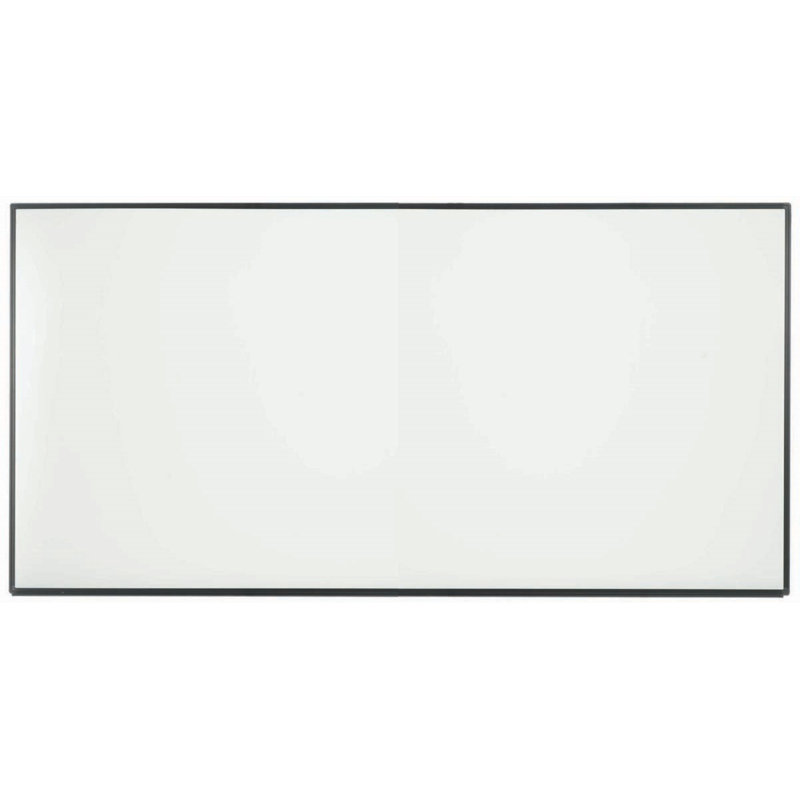 Tableau blanc mural, Blanc très luisant, Aluminium thermolaqué noir, H 4 pi x l 8 pi