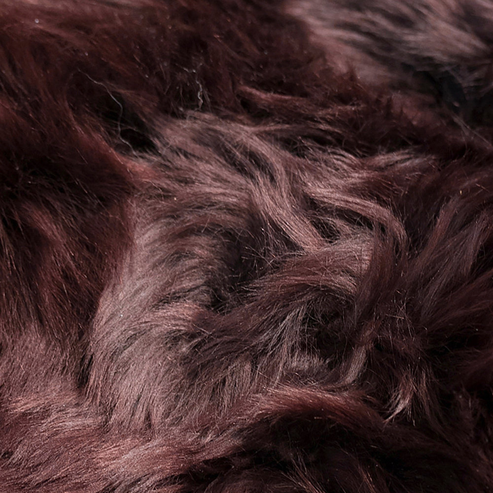 Dunmore Dark Brown Handmade Sheepskin Rug, Novelty 2' x 5'6"