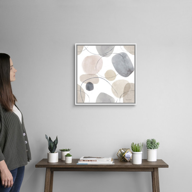 «Think Neutral 14» par Lisa Audit - reproduction d'art, Toile blanche encadrée, H 22 po x l 22 po x P 1,75 po
