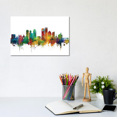 Dayton, Ohio Skyline by Michael Tompsett - Wrapped Canvas Gallery-Wrapped Canvas Giclée