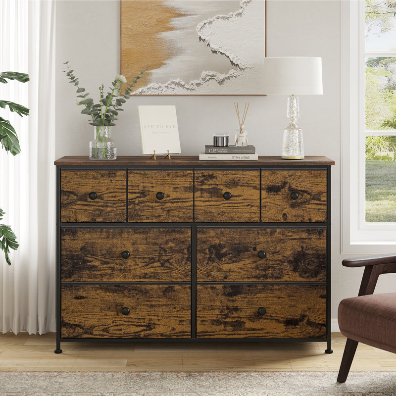 Ojaswi 8 Drawer 104.1Cm W Dresser, Brown