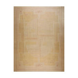 1930s Ivory Geometric Abstract Antique European Art Deco Rug 12'10"x16'8" Carpet