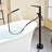 Waterfall Freestanding Bathtub Faucet Set Single Handle Floor Mount Tub Filler With Hand Free Standing Tub Faucet-125712357
