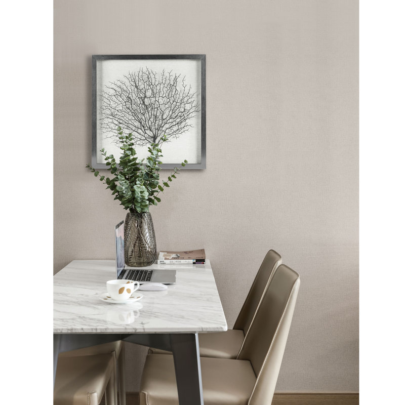 Silver Tree Roots Shadow Box Wall Décor with Resin and Glass Frame