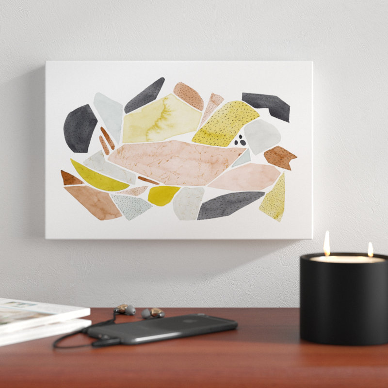 «Tuscan Terazzo I», peinture sur toile, H 8 po x l 12 po