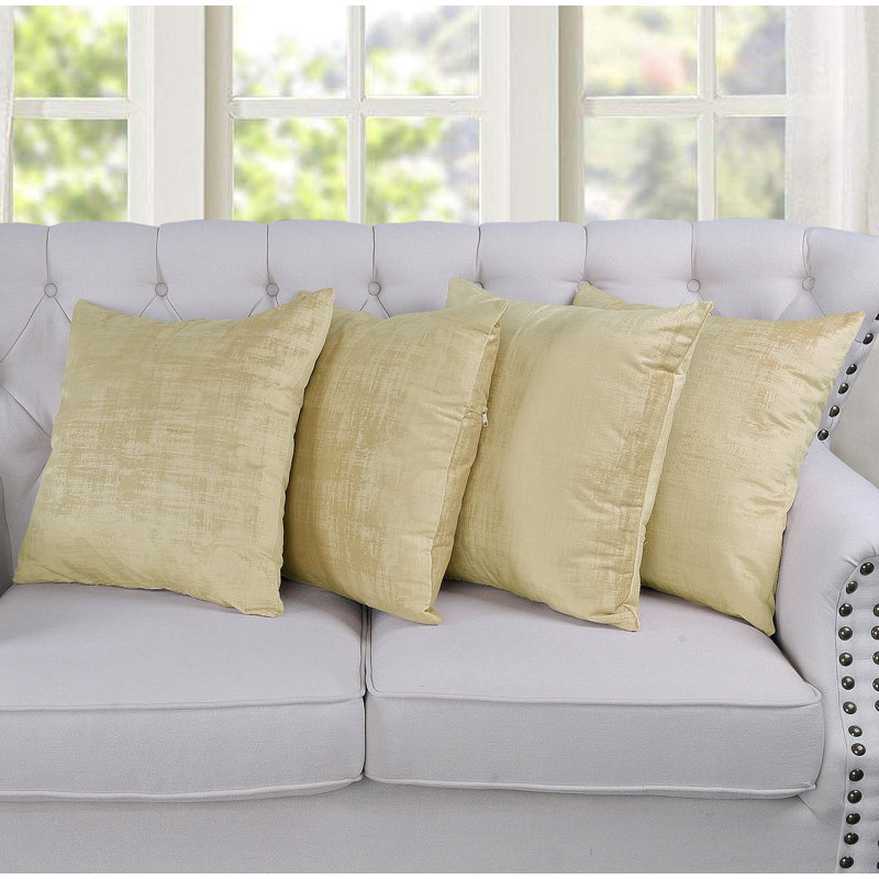 Square Cushion Cover, Almond Buff
