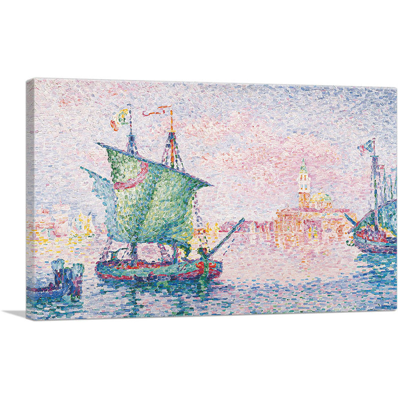 «Venice The Pink Cloud 1909» par Paul Signac, reproduction d'art sur toile tendue, H 26 po x l 40 po x 1,5 po