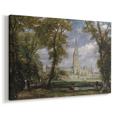 Salisbury Cathedral from the Meadows-John Constable-Gallery Wrapped Canvas-1831
