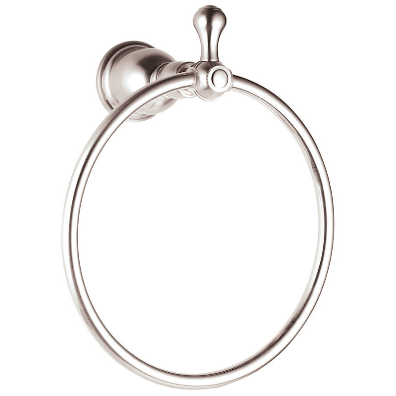 Opulence Wall Mounted Towel Ring, Brushed Nickel