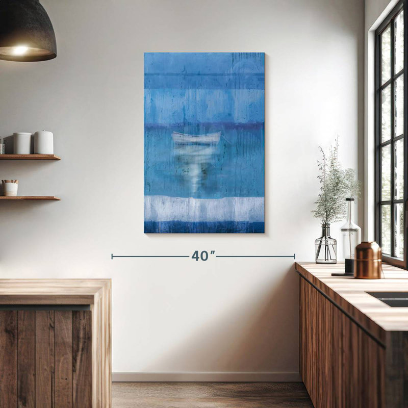 Avery Blue Boat, 39" H x 26" W