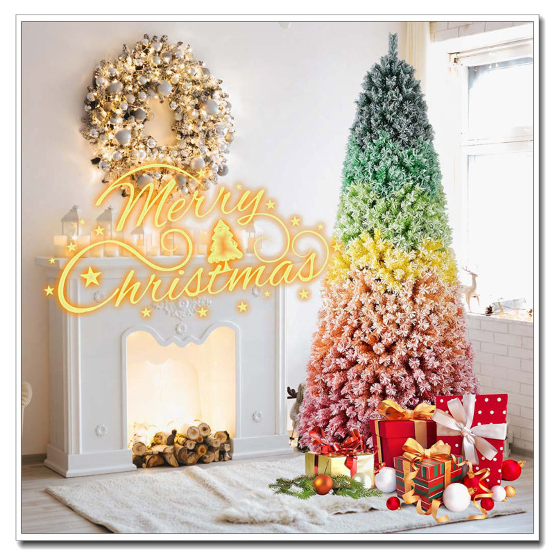 Arbre de Noël en PVC 7,5 pi, H 7,5 pi 