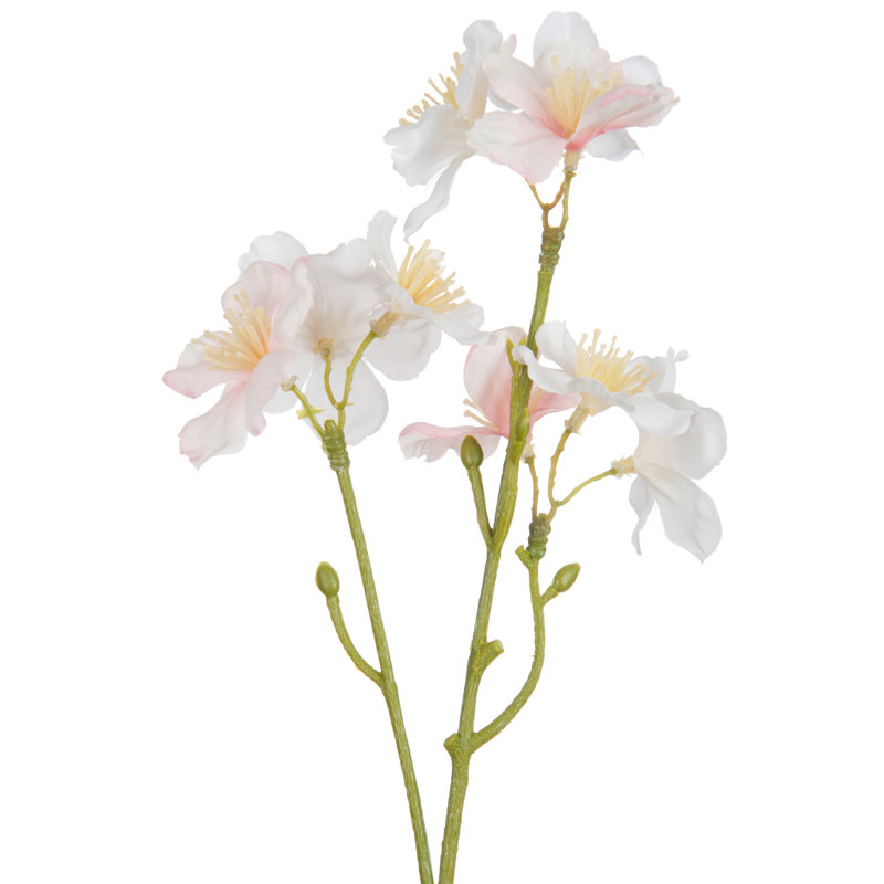Cherry Blossom Arrangement, White, 25cm H x 2cm W x 2cm D