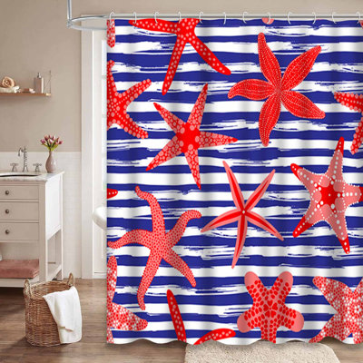 Rideau de douche à 12 crochets Sea Star