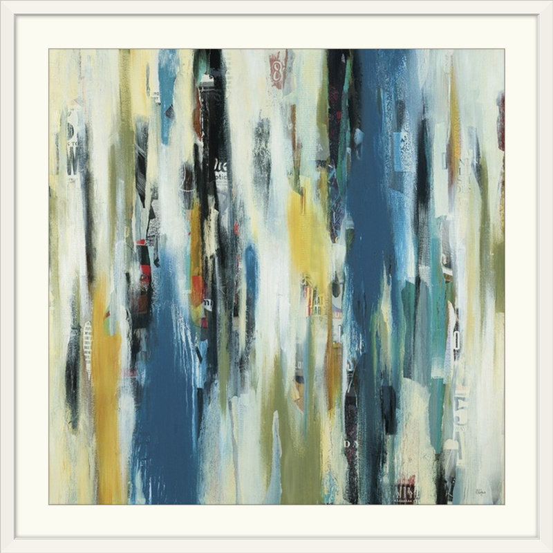Hymera " Mixed Emotion " by Lisa Ridgers, White Frame, 20" H x 20" W x 1" D