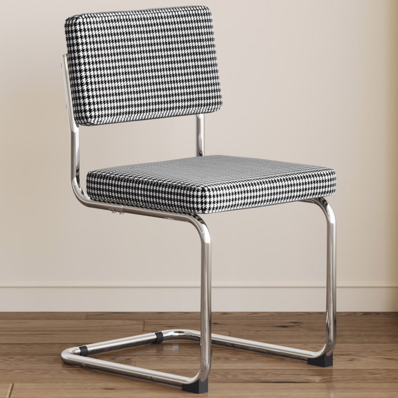 48.7cm H Houndstooth Chair in Black