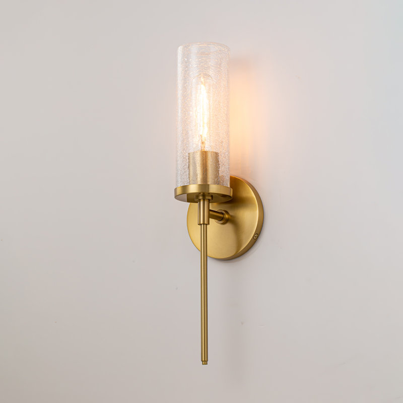 Wallchiere Crackled Glass Armed Sconce