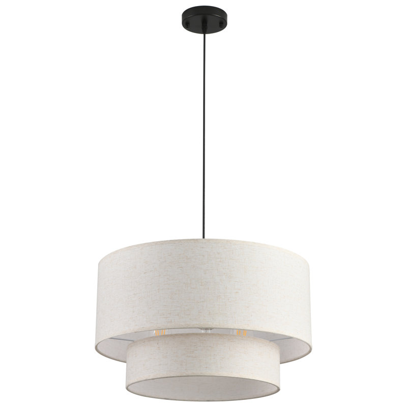 3-Light Dimmable Drum Chandelier