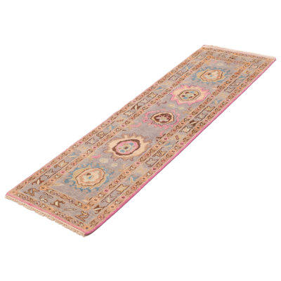 Modern Oushak Grey Rug 2'4" x 7'11"