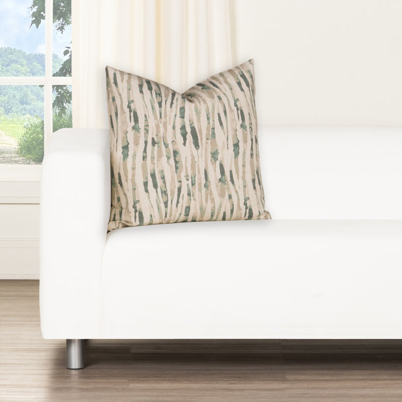 Magnolia Home Fashions Misty Spa Accent Pillow, Polyester, 20"H x 20"W, Green Striped