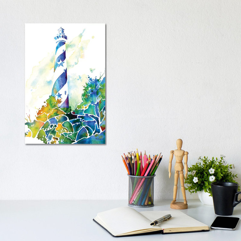 Hatteras Lighthouse 1 Piece Wrapped Canvas Wall Art, 20.32 cm H x 30.48 cm W