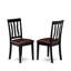 Ensemble de 5 tables de cuisine pour 4 personnes comprenant une table de salle à manger rectangulaire avec rallonge papillon et 4 chaises rembourrées en similicuir, noir et cerise
