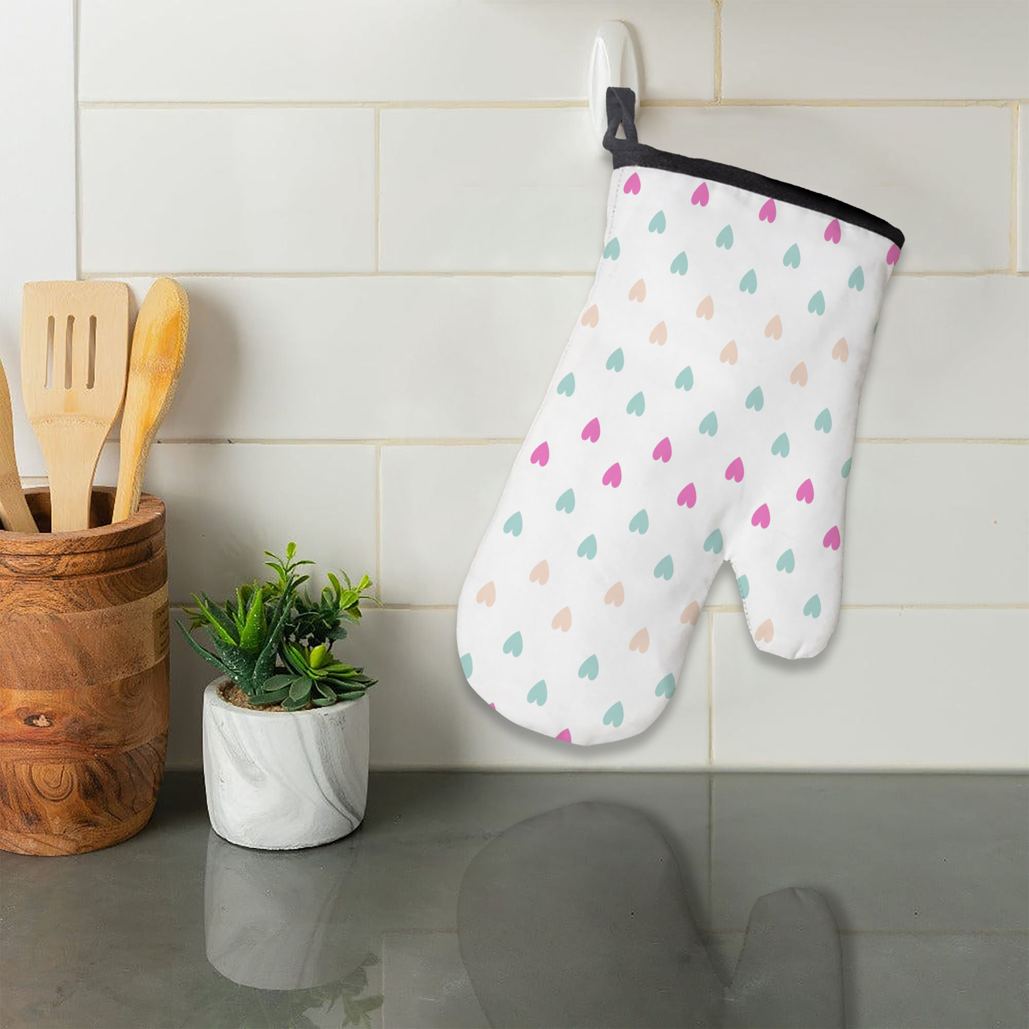 MentionedYou Tender Heart Symbols Oven Mitt Cotton Twill Wayfair