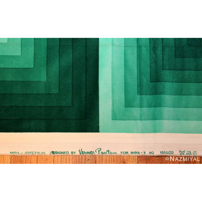 Tissu rétro «Quadrat» vert Verner Panton