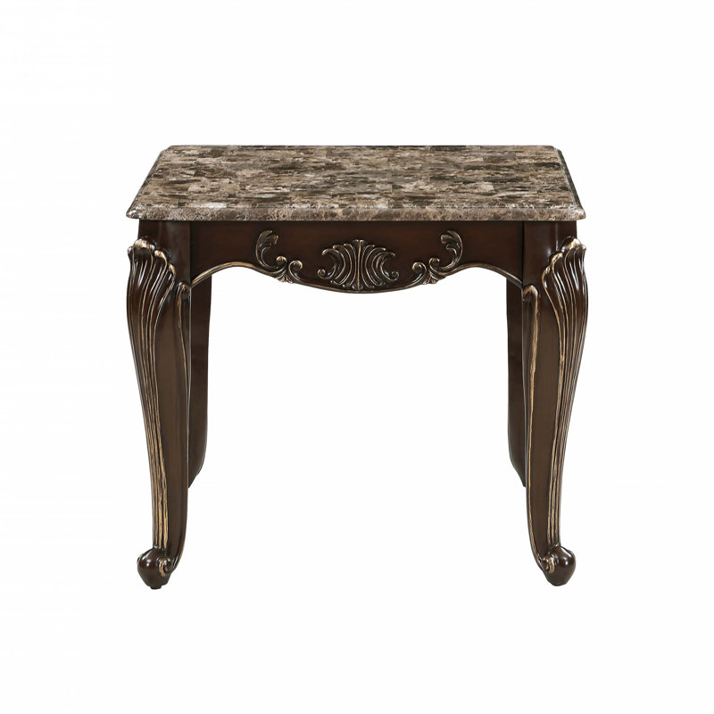 Table basse formelle traditionnelle de luxe avec plateau en marbre 1 pièce et meubles de salon basculants