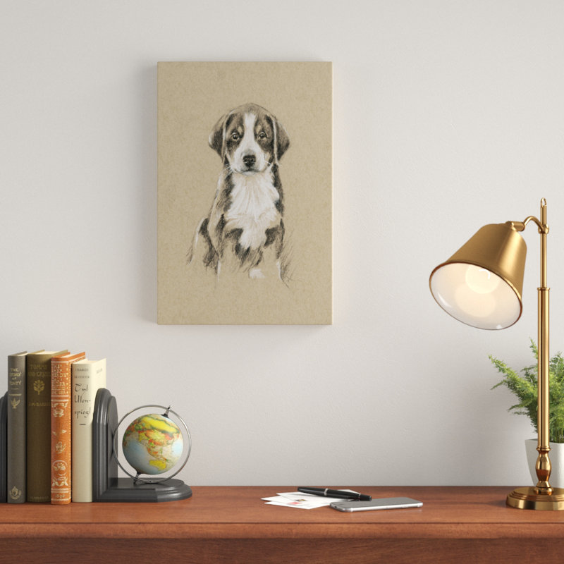 «Breed Sketches II», peinture sur toile, H 18 po x l 12 po