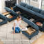 Canapé modulaire rembourré 4 pièces Ilyes-1409162535
