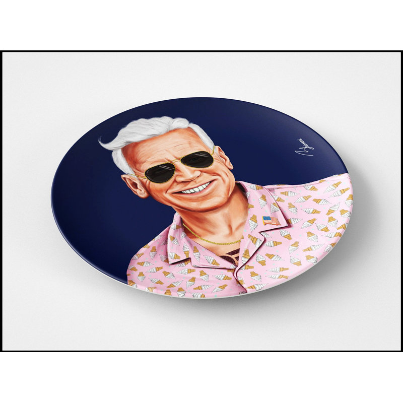 Assiette de collection ronde de 10 pouces célébrant Joe Biden, durable et sécuritaire pour un usage quotidien, cadeau politique parfait