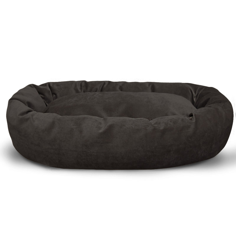Lit pour chien avec traversin en suède, Très grand (l 52 po x P 35 po x H 11 po), Oui, Tempête