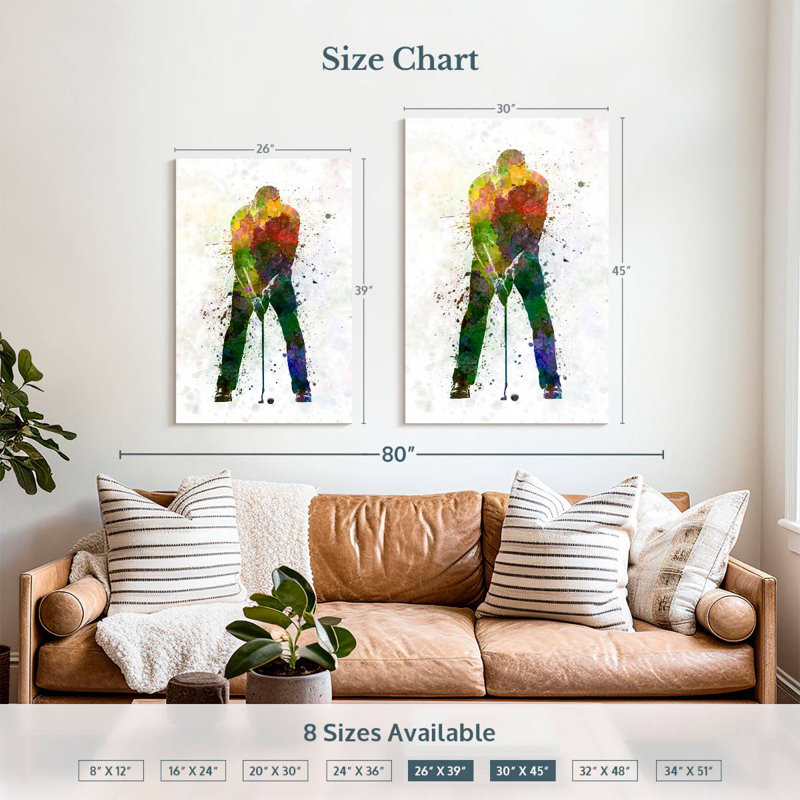 Sireci Golfer Putting Silhouette, 39" H x 26" W