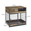 Table d'appoint pour chien sur roulettes avec portes doubles et plateau relevable-273330699-273804161