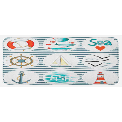 Tapis de cuisine nautique