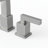 Brushed Nickel Widespread Bathroom Faucet - 2-handle Modern Square Vanity Sink Faucet With Drain & Hoses Included