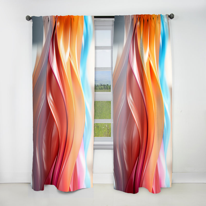 Nagel - Arc-en-ciel Symphonie - Rideau moderne - Velours obscurcissant - 1 panneau, L 52 po x L 63 po