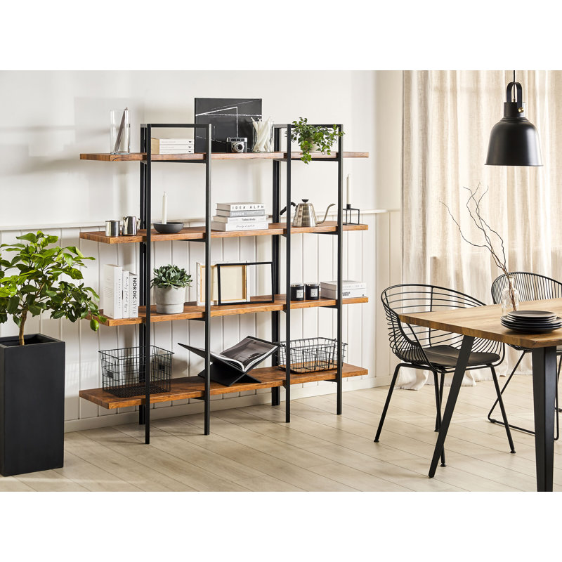 Akshay 165cm H x 160cm W Steel Library Bookcase Bookcase