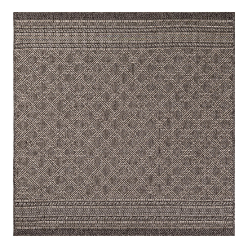 Indoor/Outdoor Trellis Area Rug, Square 5'1"