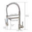Robinet de cuisine avec douchette extractible en acier inoxydable nickel brossé