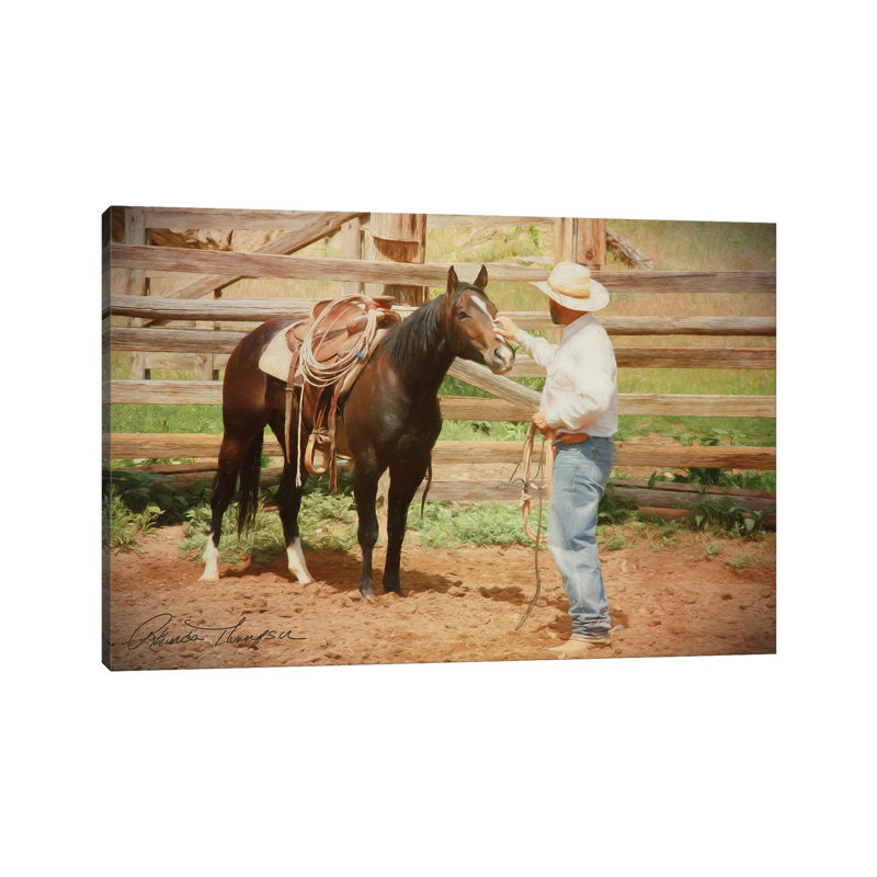 A Gentle Hand by Rhonda Thompson - Wrapped Canvas Print