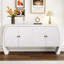 Armoire de rangement en U en placage de frêne à quatre portes avec pieds courbés-924794071