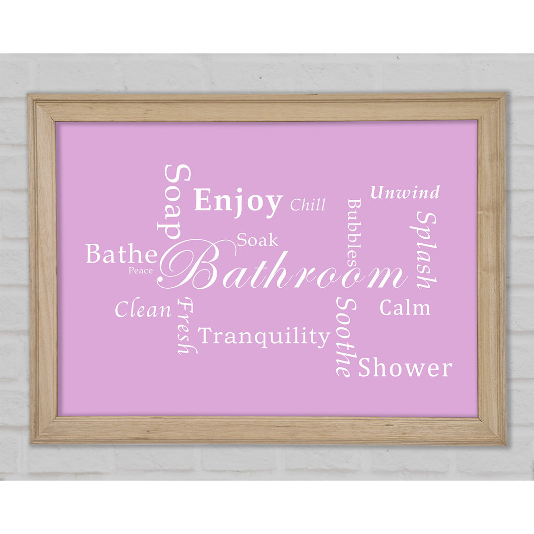 Badezimmer Zitat Badezimmer Tranquility Pink - Druck