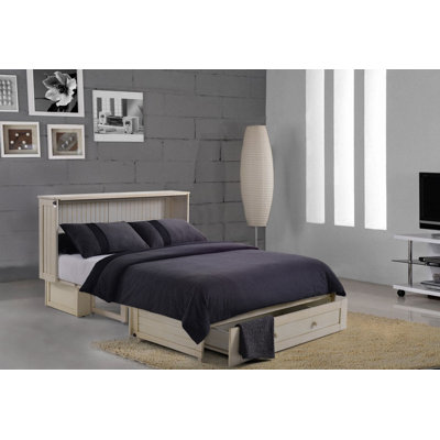 Danela Queen Storage Murphy Bed with Mattress and Power Outlets