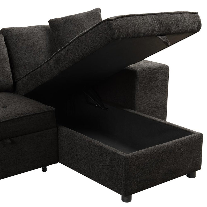 Sleeper Sofa, Charcoal Gray
