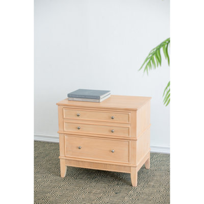 Table de chevet 2 tiroirs en brun