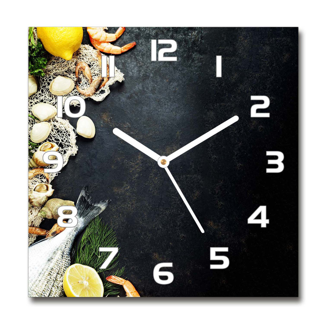 Analoge Wanduhr Seafood 60 cm Geräuschlos